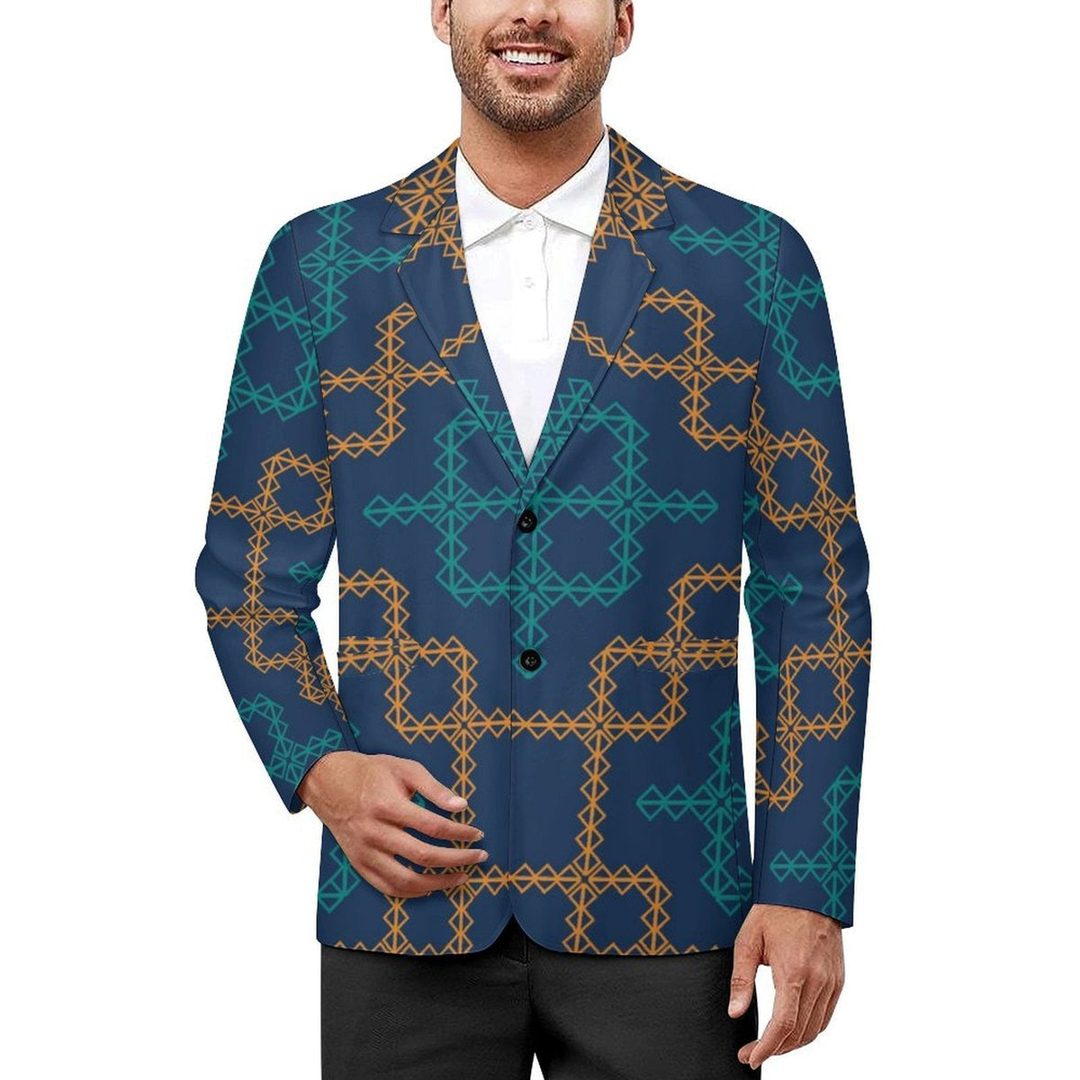 Men's Designer Blazer - All Over Print by InterestPrint® - Shopzeedeey