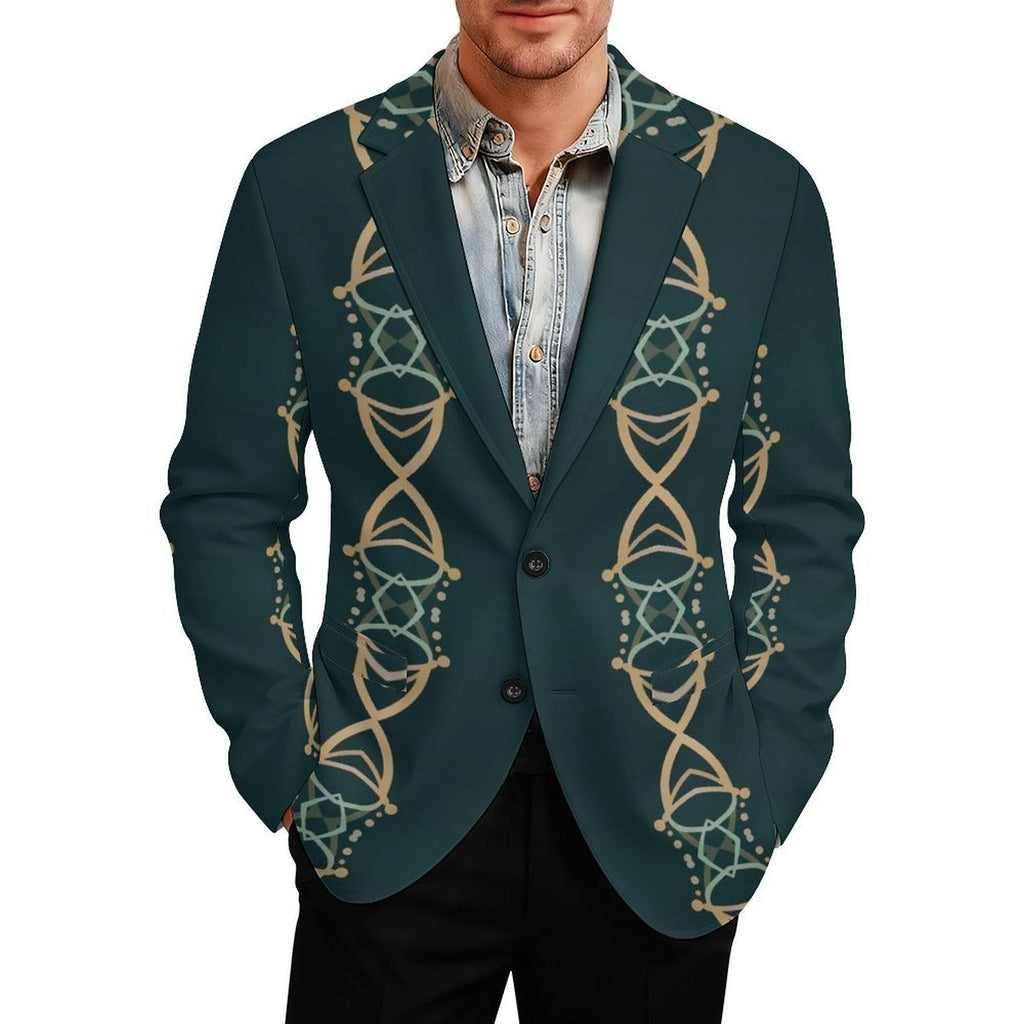 Men's Designer Blazer - All Over Print for Stylish Elegance - Shopzeedeey