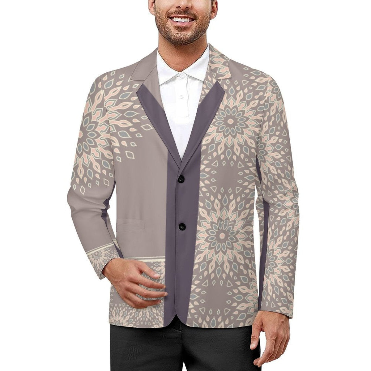 Men's Designer Blazer - All Over Print for Standout Style - Shopzeedeey