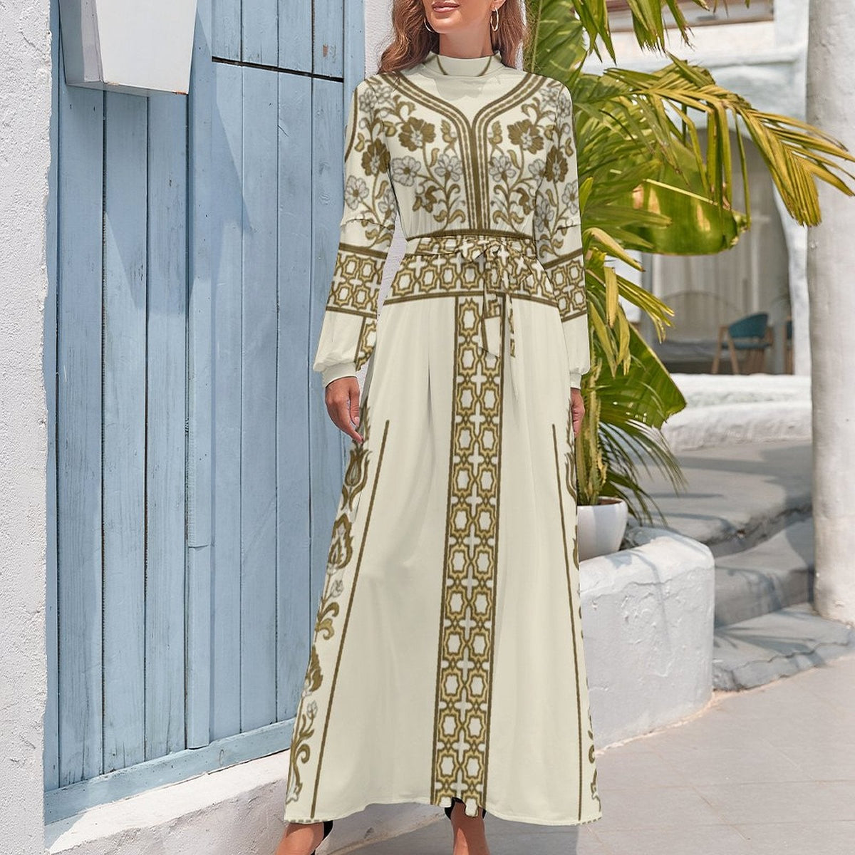 Elegant Long Sleeve High Neck Dress for Every Occasion - Shopzeedeey