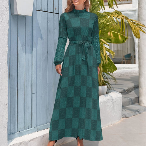 Elevate Your Style with Our Dress - Long Sleeve High Neck Design - Shopzeedeey