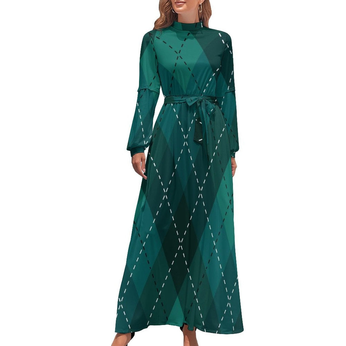 Stylish Long Sleeve High Neck Dress - Perfect for Every Occasion - Shopzeedeey