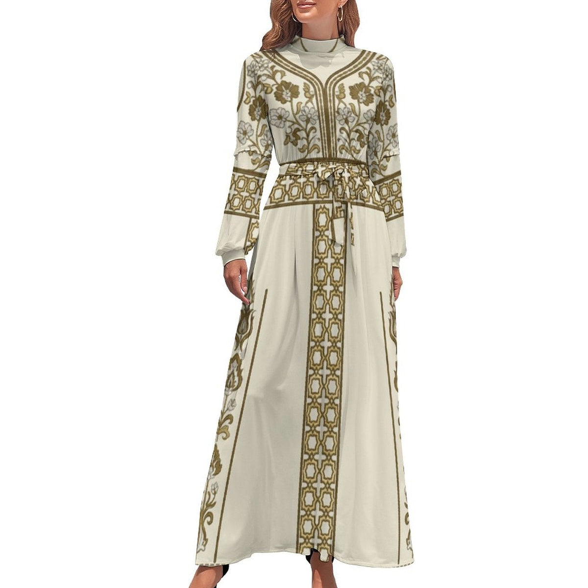 Elegant Long Sleeve High Neck Dress for Every Occasion - Shopzeedeey