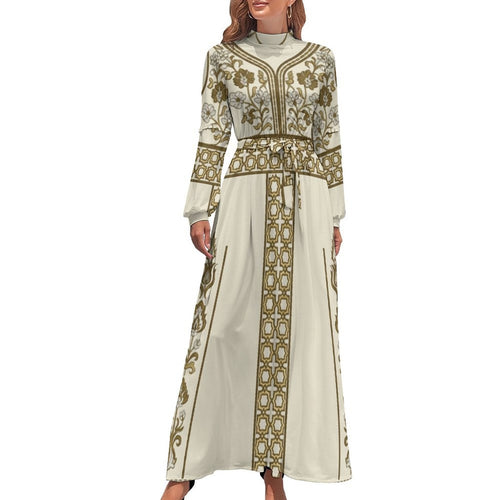 Elegant Long Sleeve High Neck Dress for Every Occasion - Shopzeedeey