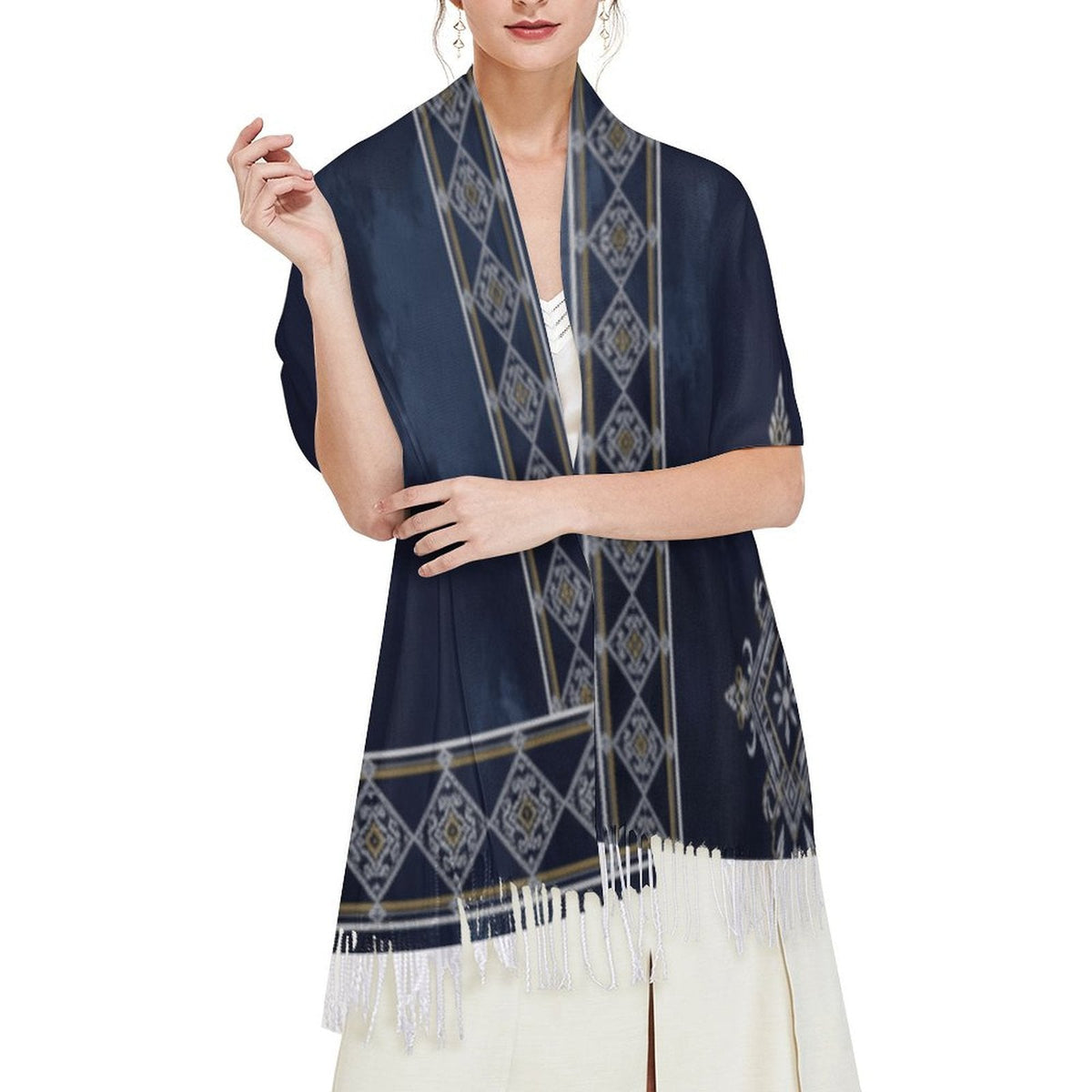 Stylish Design Tassel Scarf - Shopzeedeey