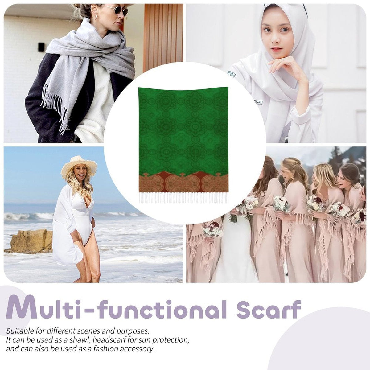 Scarf - Design Tassel Scarf for Effortless Style - Shopzeedeey