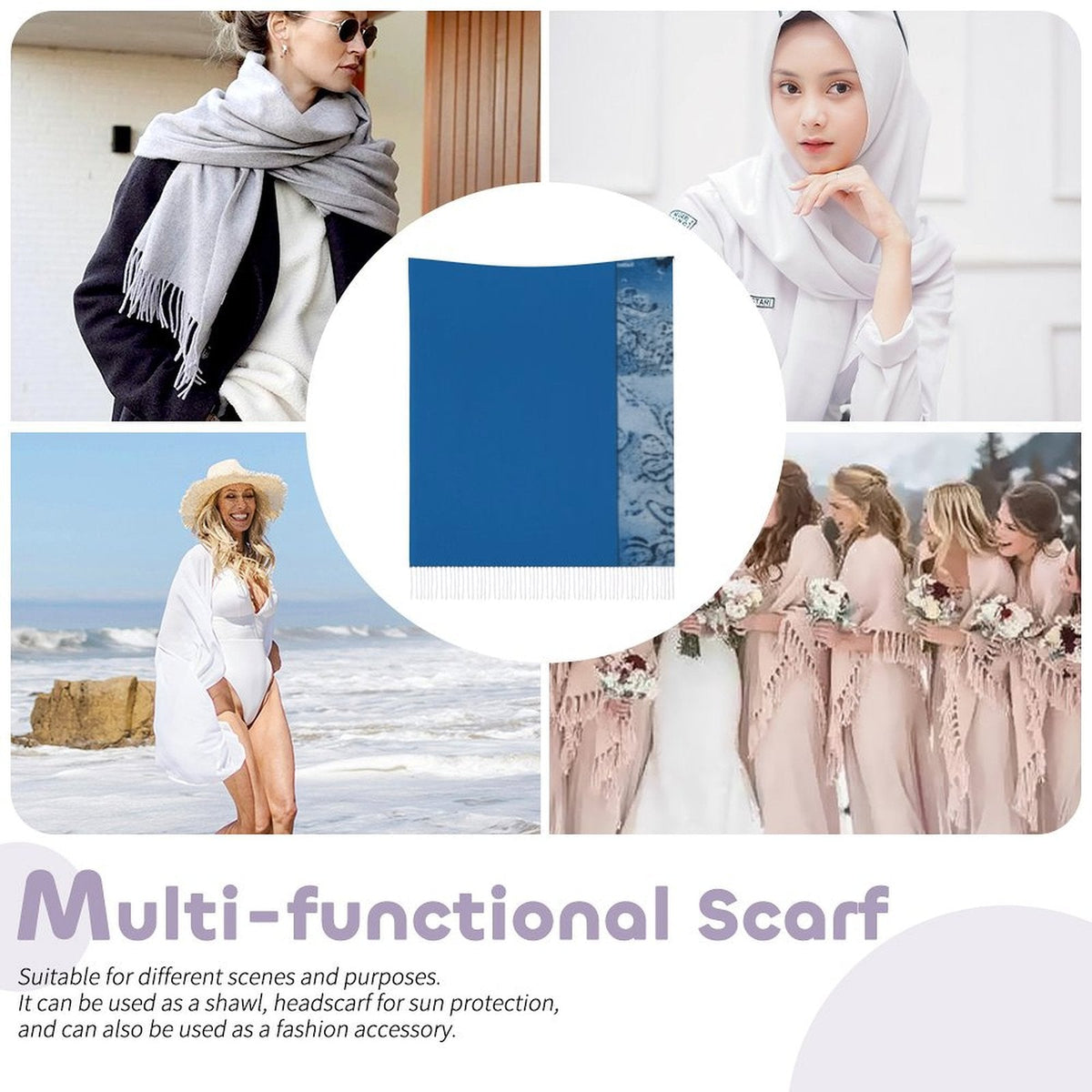 Stylish Design Tassel Scarf for Every Occasion - Shopzeedeey