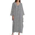 Kaftan V-Neck Design Dress - Effortless Style & Comfort - Shopzeedeey