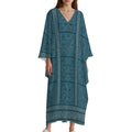 Kaftan Design V-Neck Dress for Ultimate Summer Comfort - Shopzeedeey