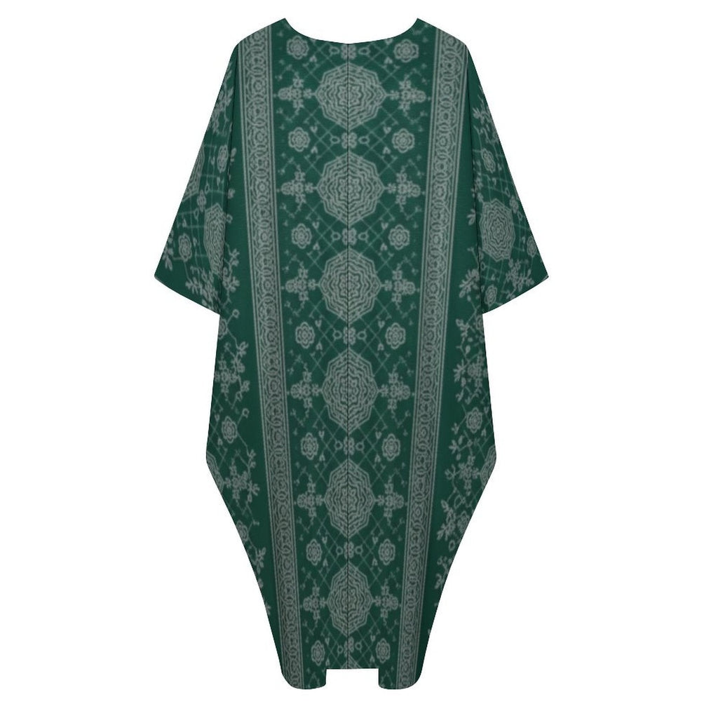 Kaftan V-Neck Dress - Comfortable & Stylish for Every Occasion - Shopzeedeey
