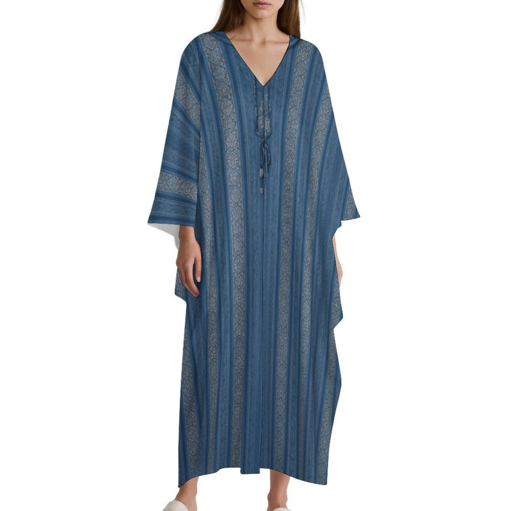 Kaftan V-Neck Dress - Stylish & Comfortable - Shopzeedeey