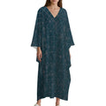 Kaftan V-Neck Dress for Effortless Elegance - Shopzeedeey