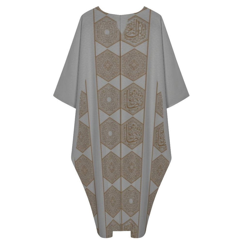 Kaftan Design V-Neck Dress for Effortless Elegance - Shopzeedeey
