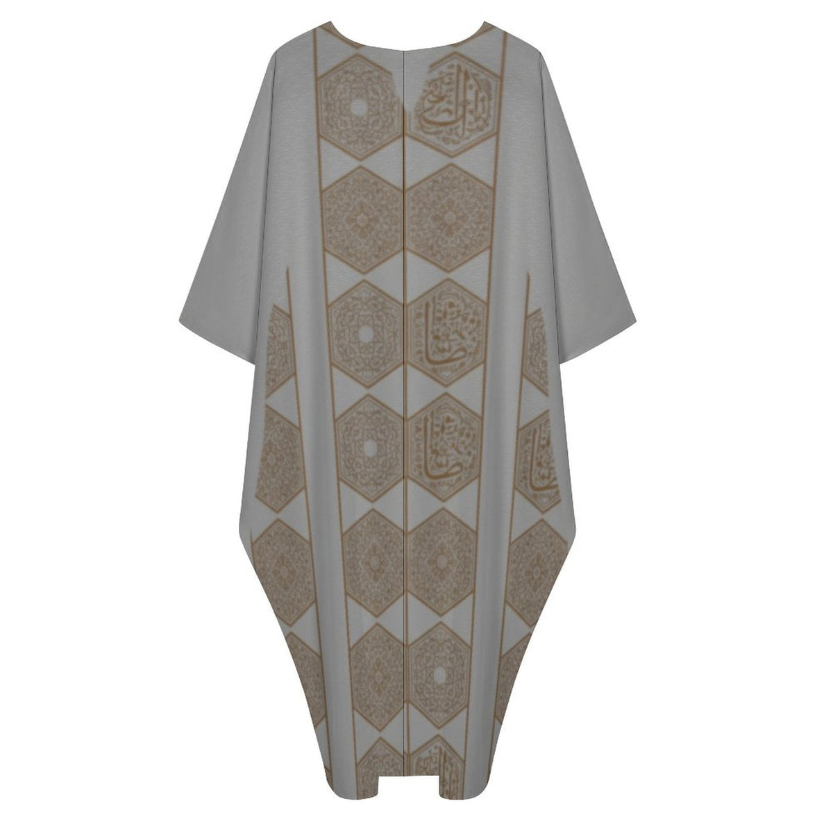 Kaftan Design V-Neck Dress for Effortless Elegance - Shopzeedeey