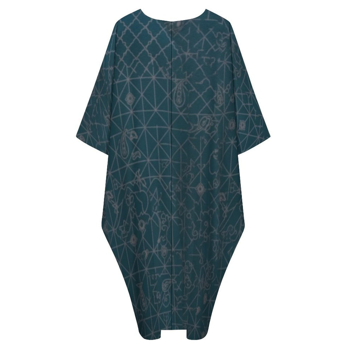 Kaftan V-Neck Dress for Effortless Elegance - Shopzeedeey