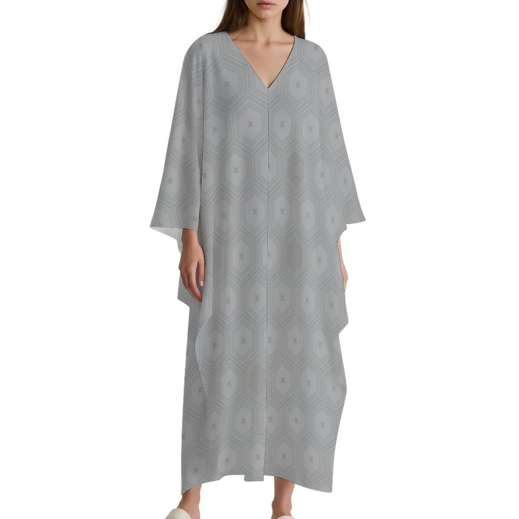 Kaftan V-Neck Dress - Effortless Elegance for Every Occasion - Shopzeedeey