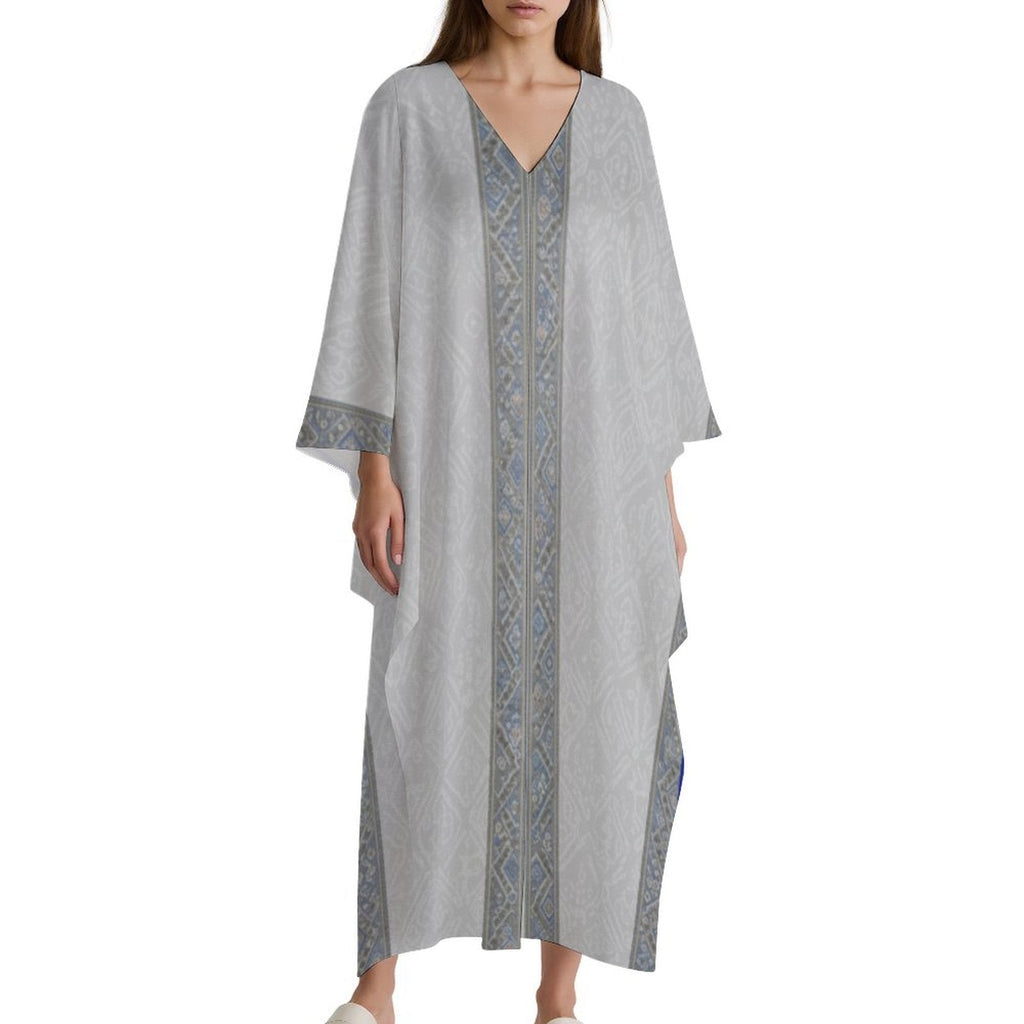 Kaftan V-Neck Dress - Effortless Elegance for Every Occasion - Shopzeedeey