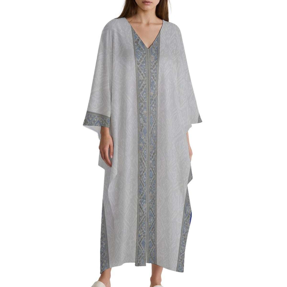Kaftan V-Neck Dress - Effortless Elegance for Every Occasion - Shopzeedeey