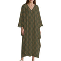 Kaftan V-Neck Design Dress for Effortless Elegance - Shopzeedeey