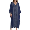 Kaftan V-Neck Dress - Elevate Your Style with Comfort - Shopzeedeey