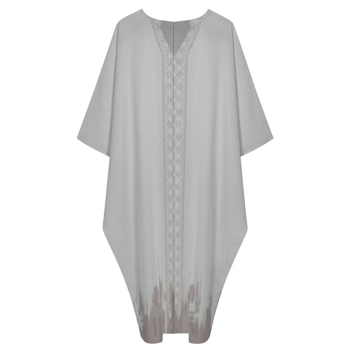 Elegant Kaftan V-Neck Dress for Effortless Style - Shopzeedeey