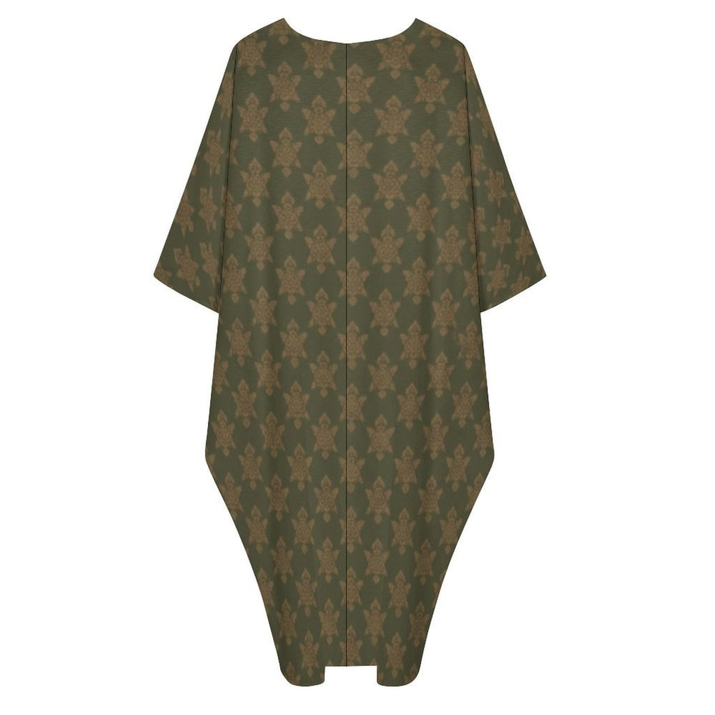 Kaftan V-Neck Design Dress for Effortless Elegance - Shopzeedeey