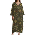 Elegant Kaftan Dress - V-Neck Design for Comfort and Style - Shopzeedeey