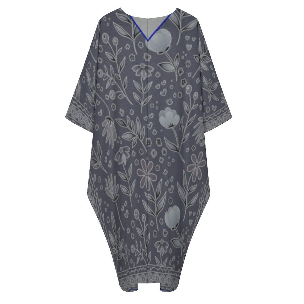 Kaftan V-Neck Dress - Elegant Comfort for Every Occasion - Shopzeedeey