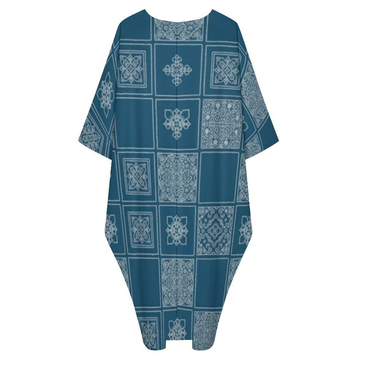 Kaftan V-Neck Design Dress for Effortless Style - Shopzeedeey