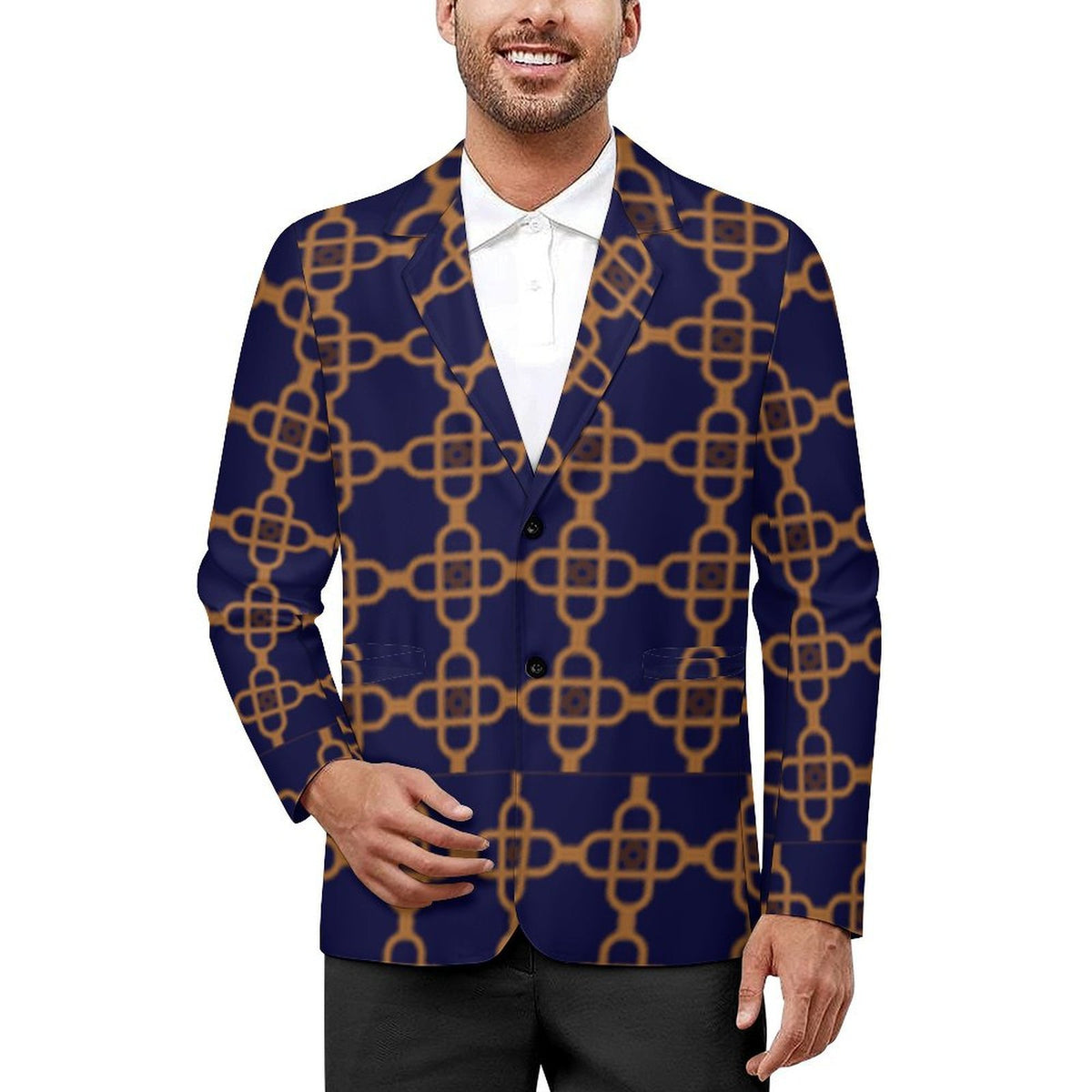 Men's Designer Blazer - All Over Print Style - Shopzeedeey