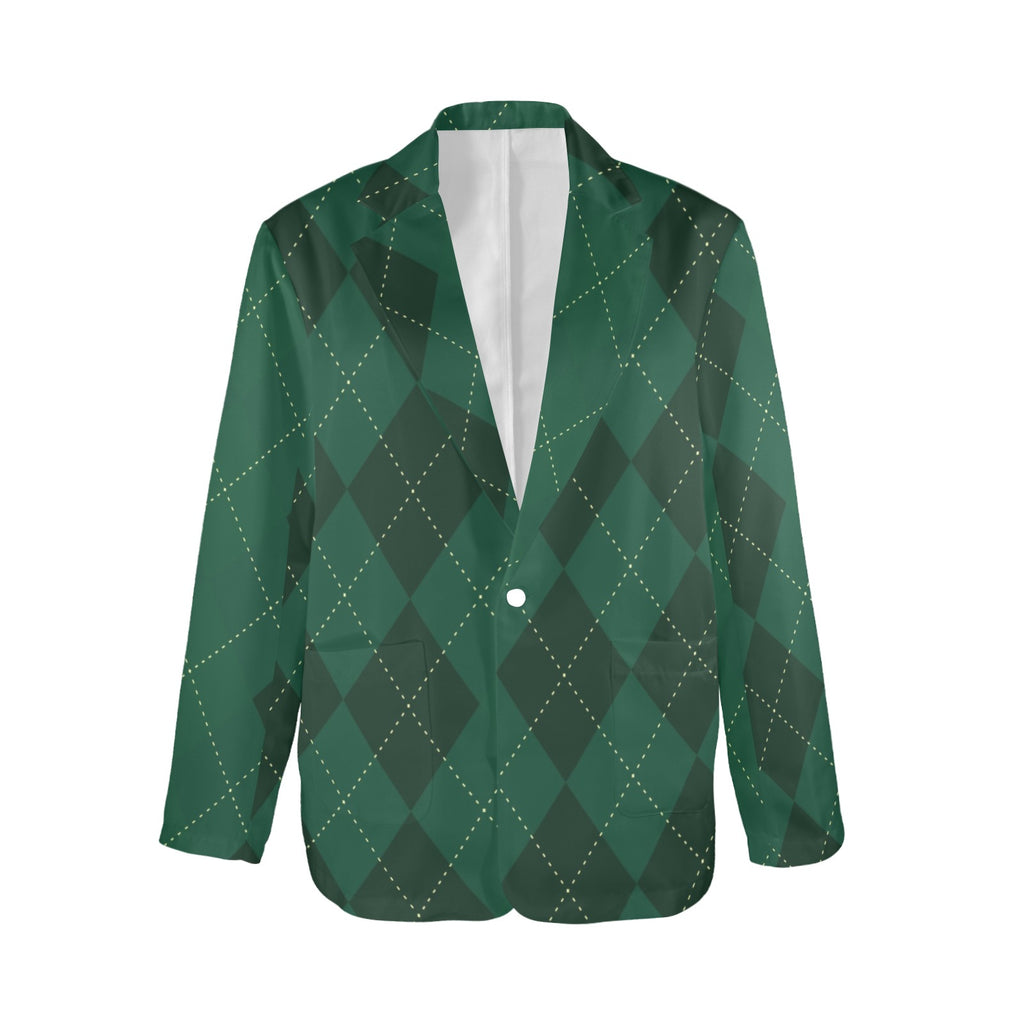 Women's Designer Blazer - Flannelgreen Women's Blazer (Model H64) - Shopzeedeey