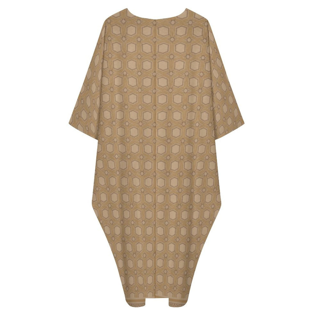 Kaftan V-Neck Dress - Effortless Elegance in Every Wear - Shopzeedeey