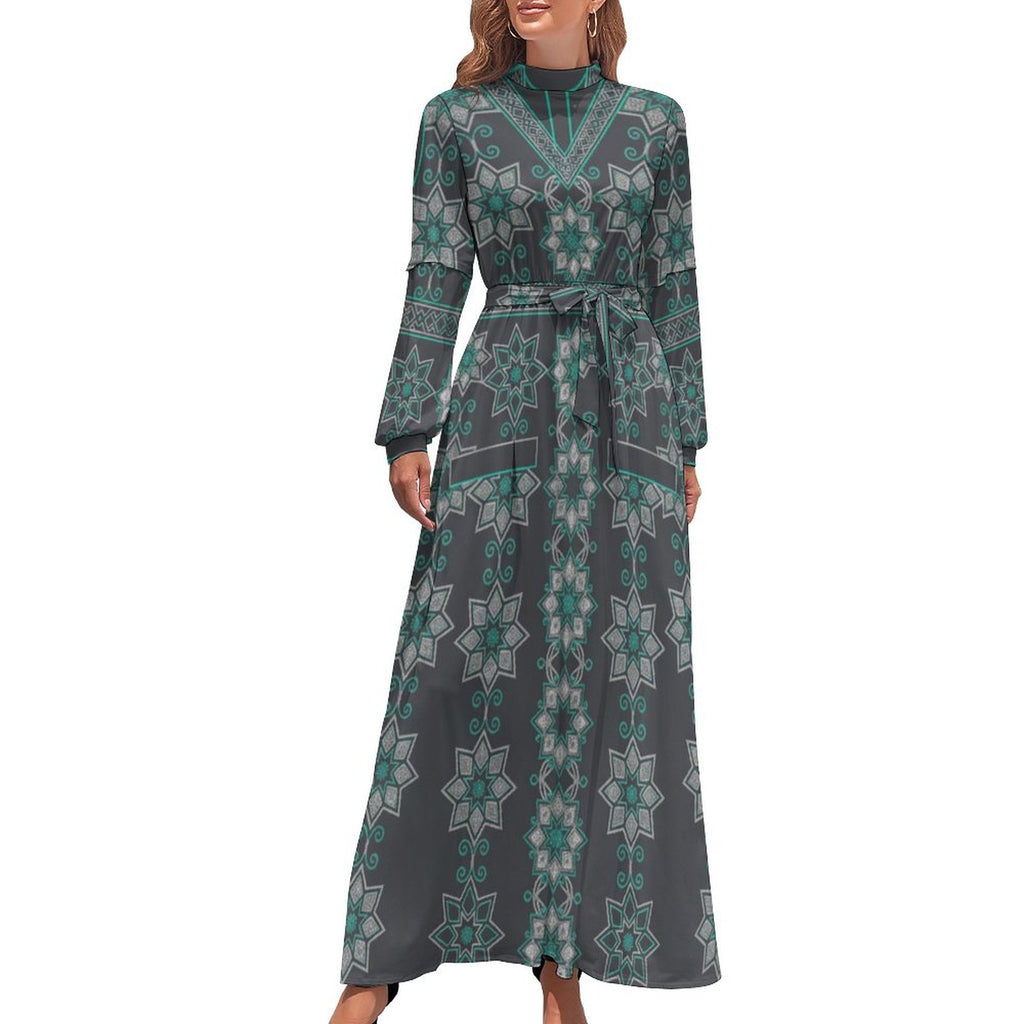 Stylish Long Sleeve High Neck Dress | Elevate Your Wardrobe - Shopzeedeey