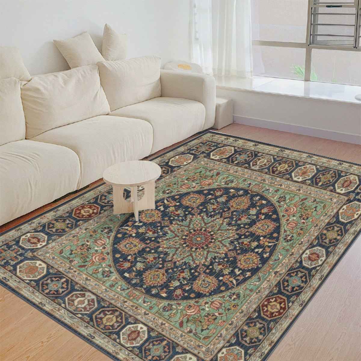 Turkish Arabic Carpet - Foldable Rectangular Thickened Floor Mat - Shopzeedeey
