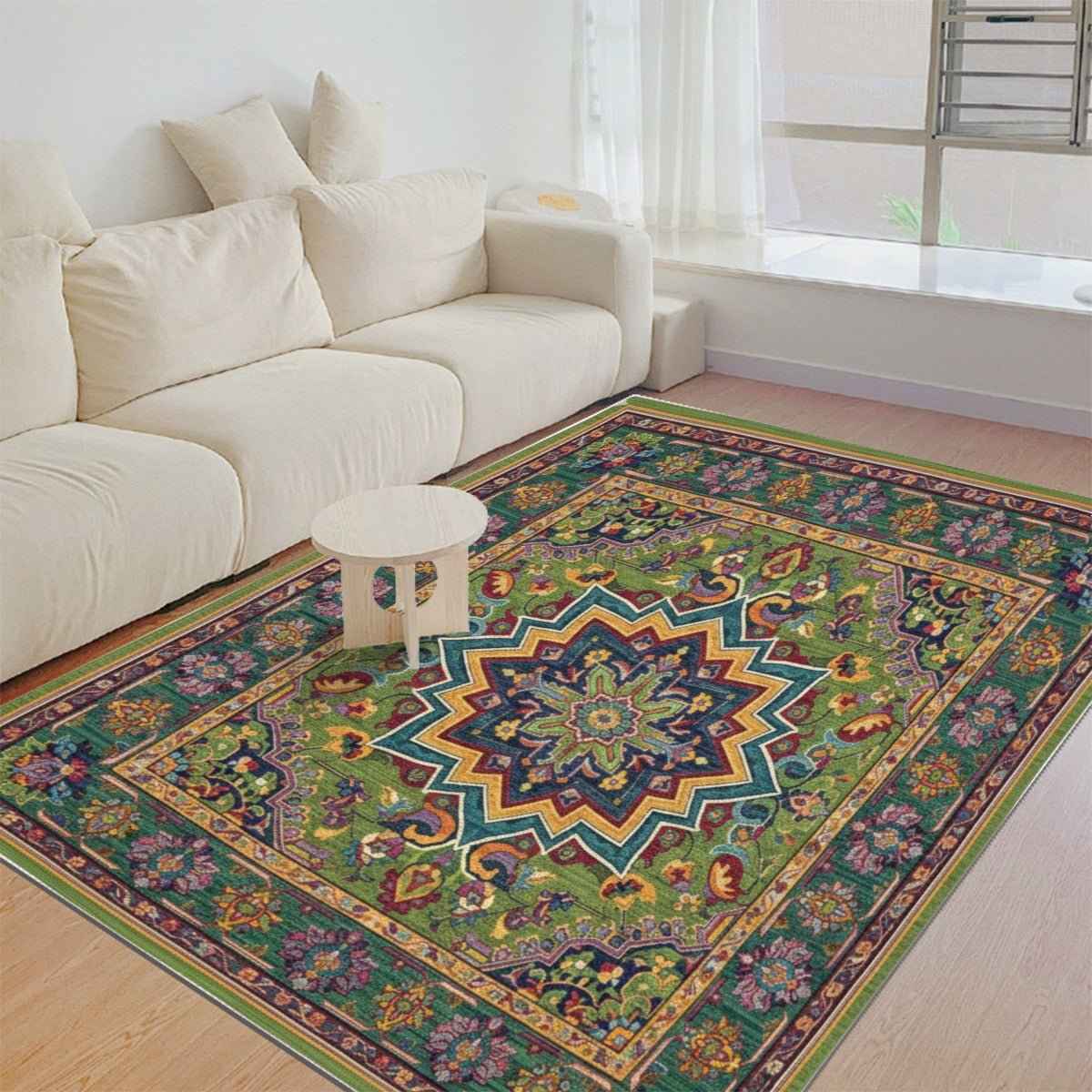 Turkish Arabic Carpet - Foldable Rectangular Thickened Floor Mat - Shopzeedeey