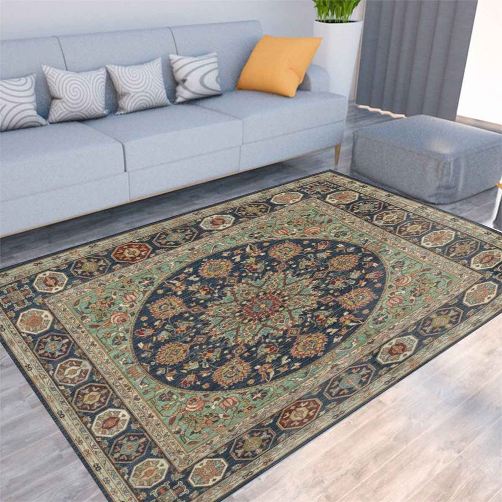 Turkish Arabic Carpet - Foldable Rectangular Thickened Floor Mat - Shopzeedeey