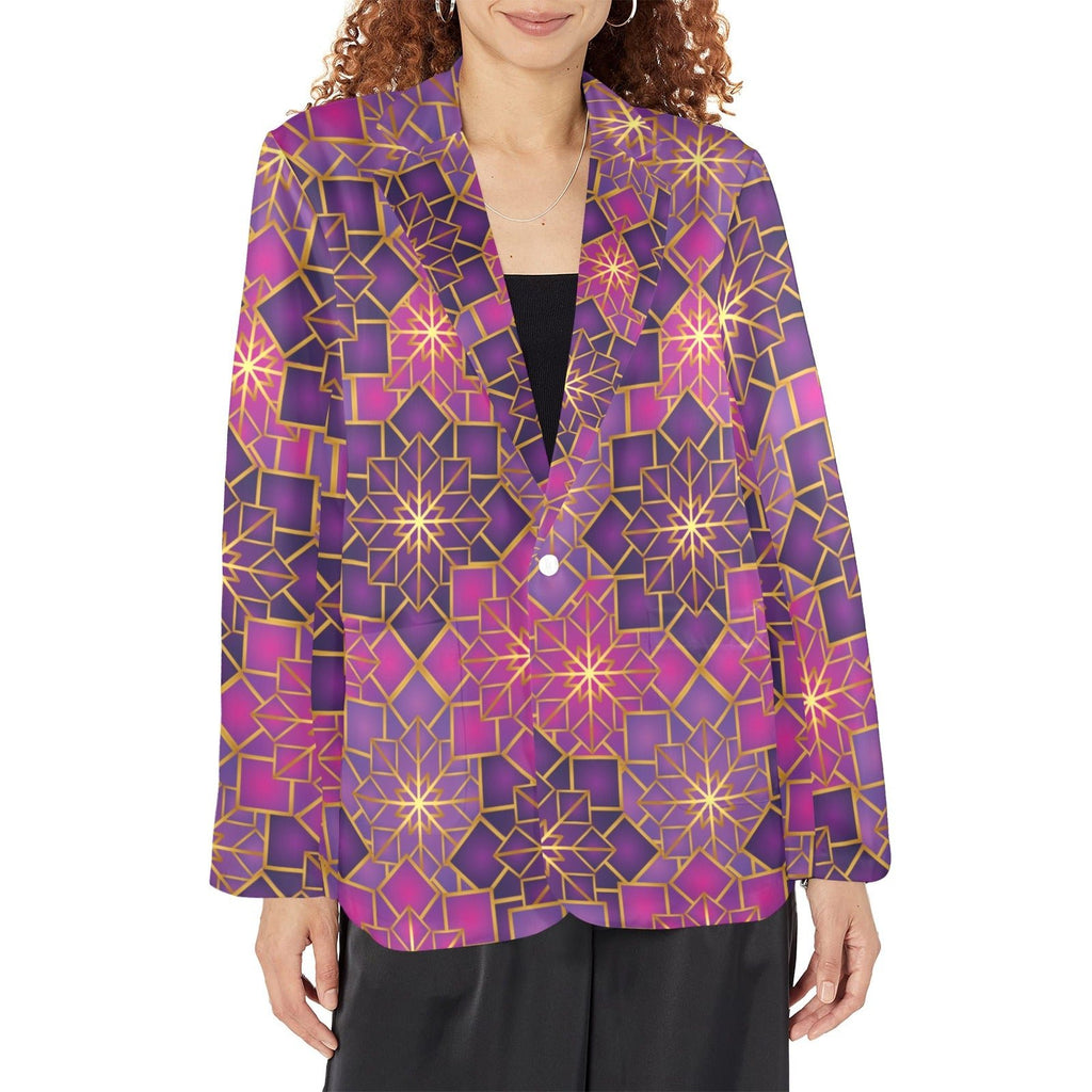 Ladies Designer Blazer - Purplebreeze Women’s Blazer (Model H64) - Shopzeedeey